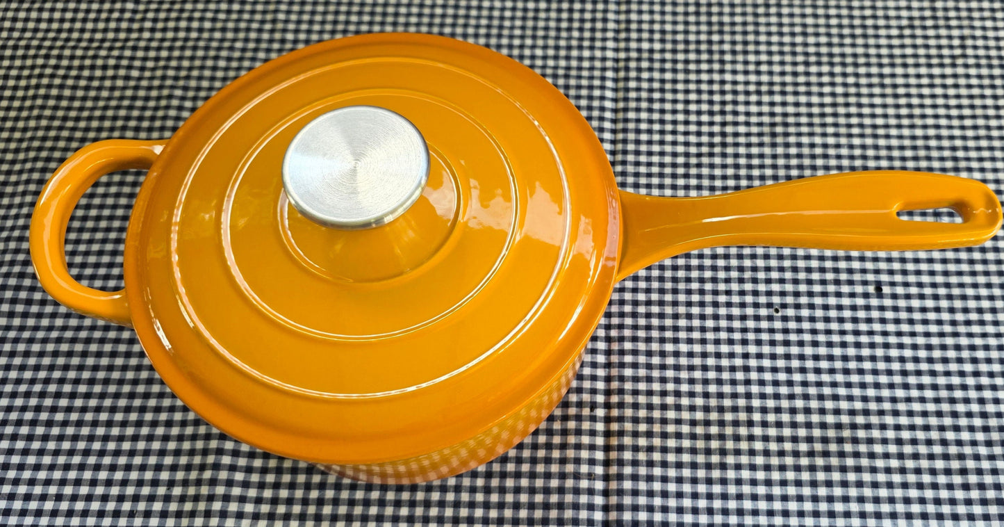 Cacerola Enlosada con Tapa y Mango