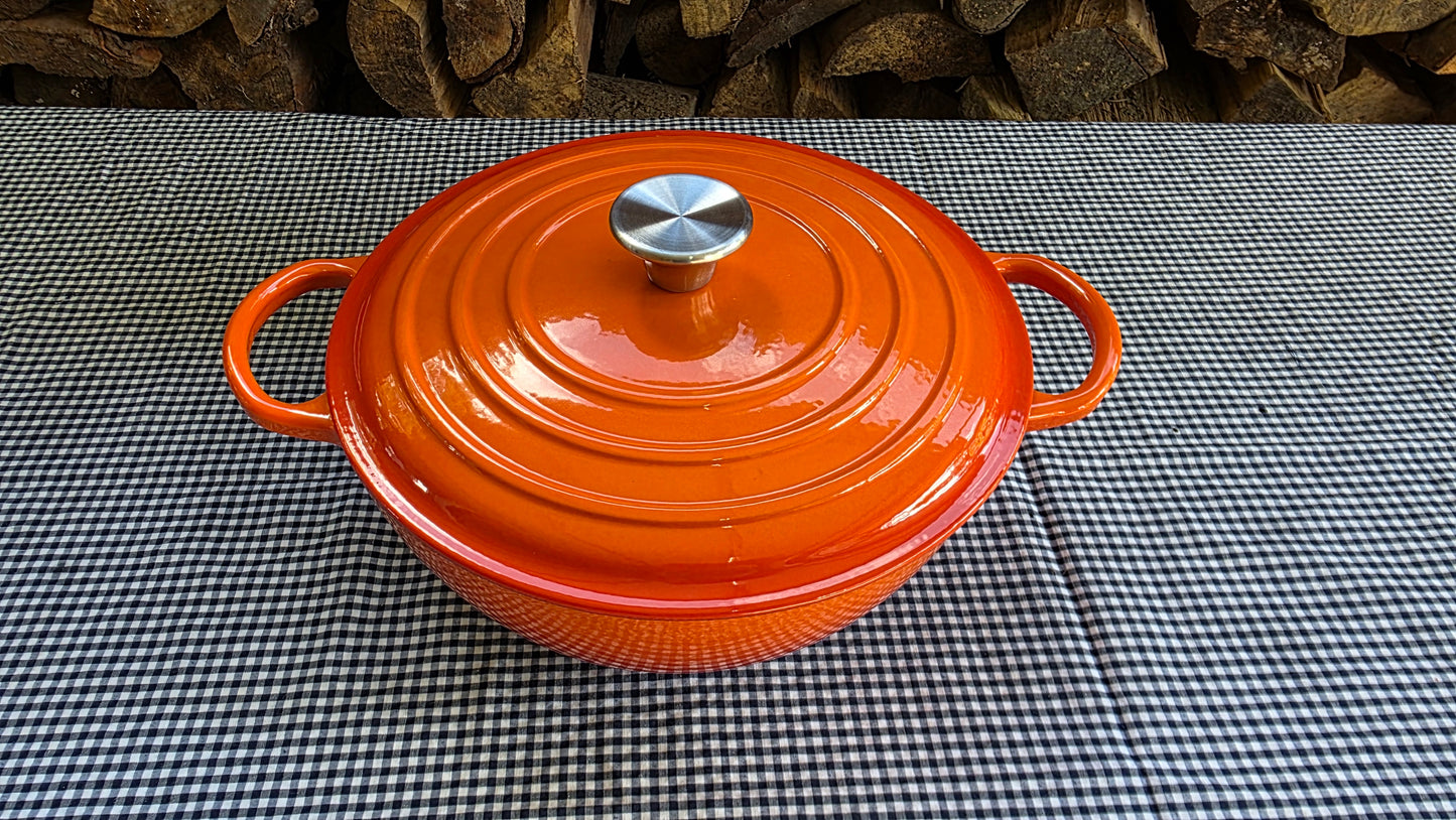 Cacerola Enlosada con Tapa (Variedad de Colores)