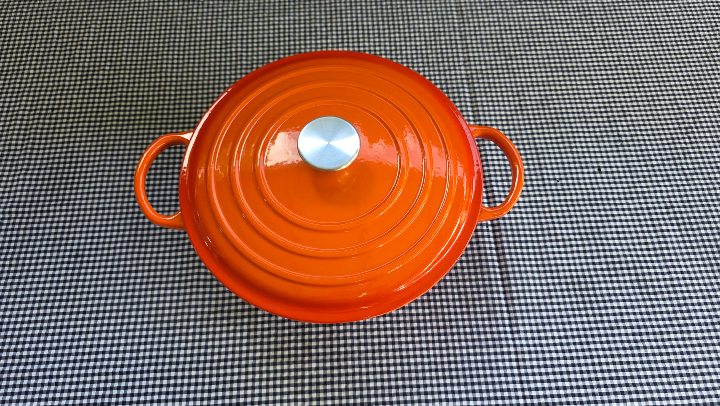 Cacerola Enlosada con Tapa (Variedad de Colores)