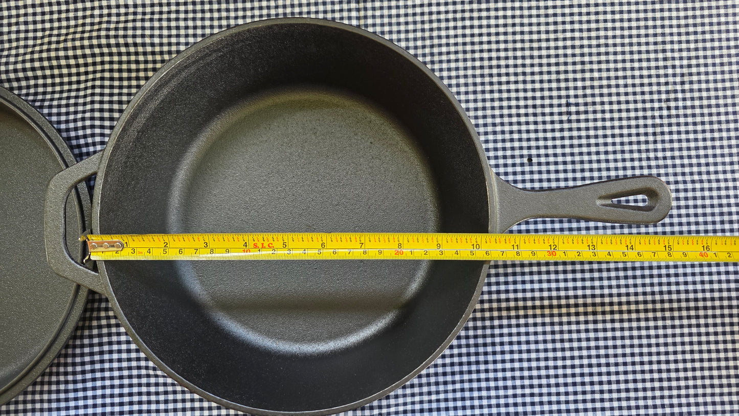 Cacerola Hierro Fundido con Tapa de Sarten
