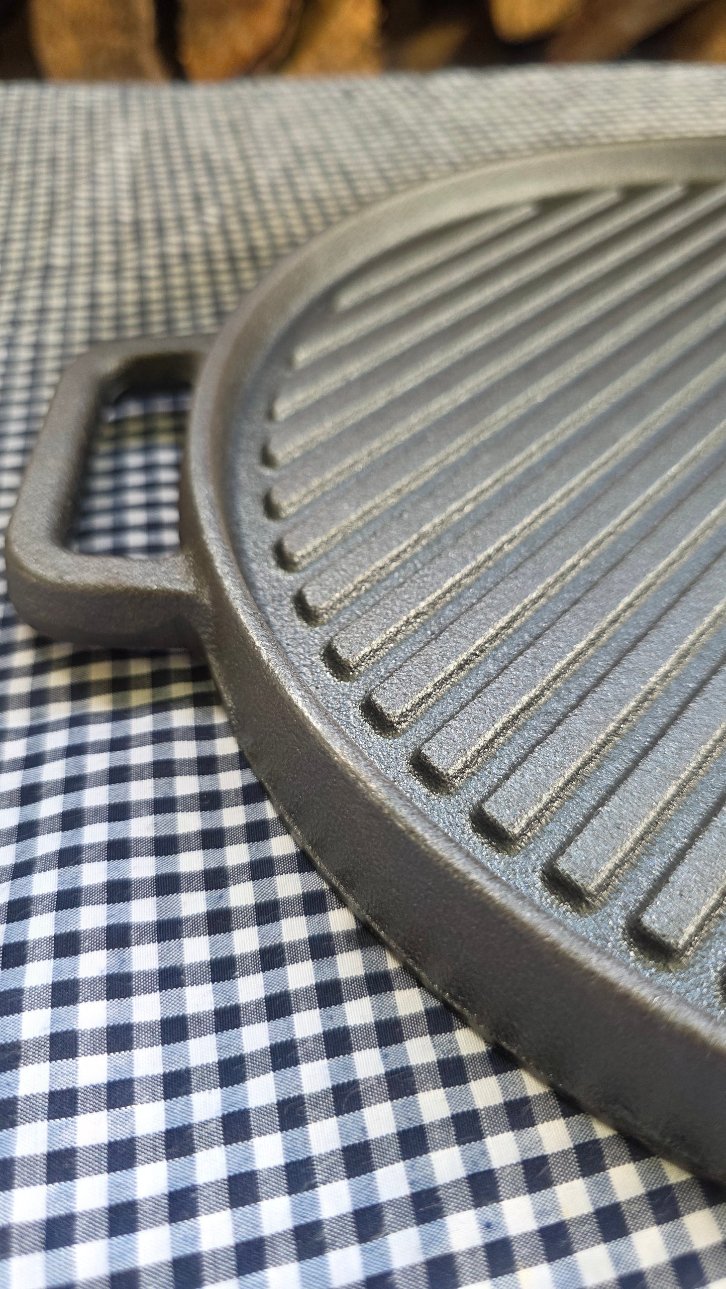 Plancha Redonda con Grilla 30cm