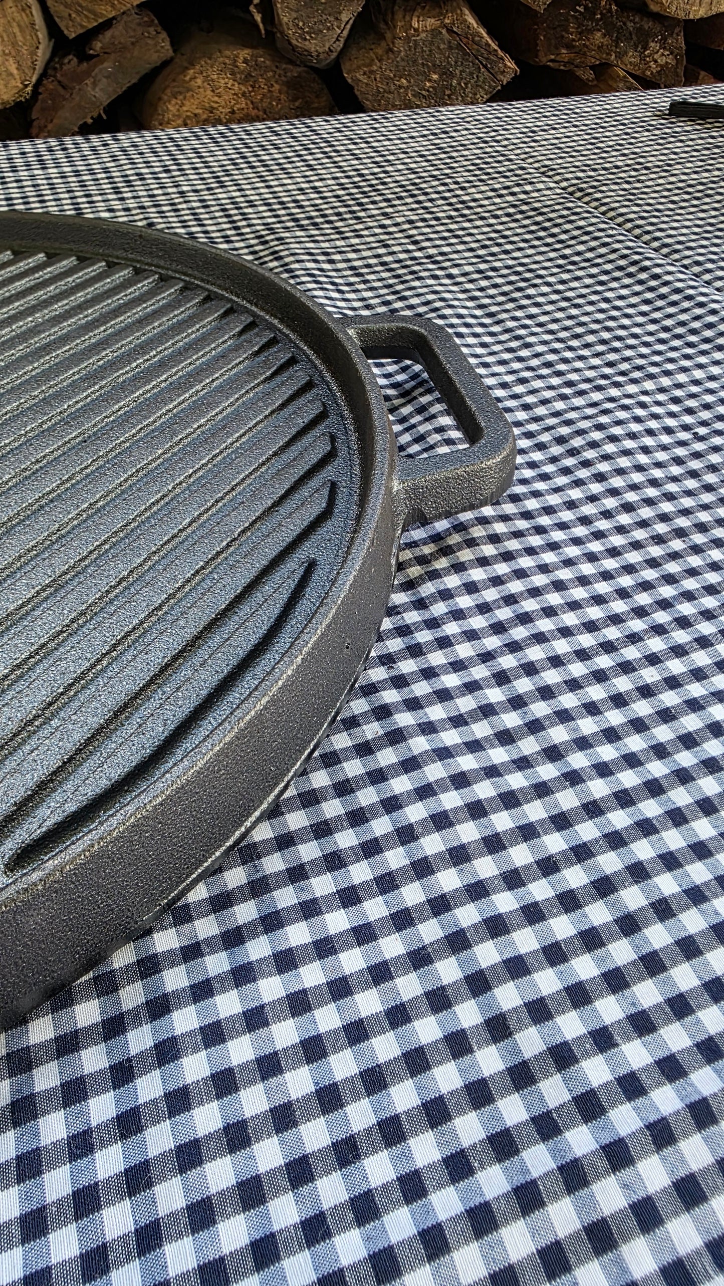 Plancha Redonda con Grilla 30cm