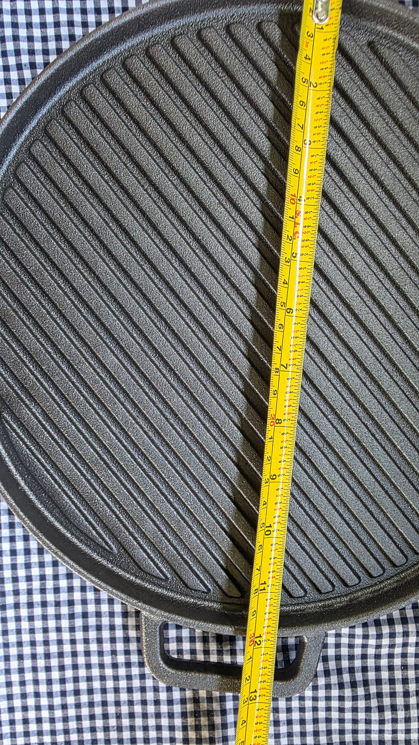 Plancha Redonda con Grilla 30cm