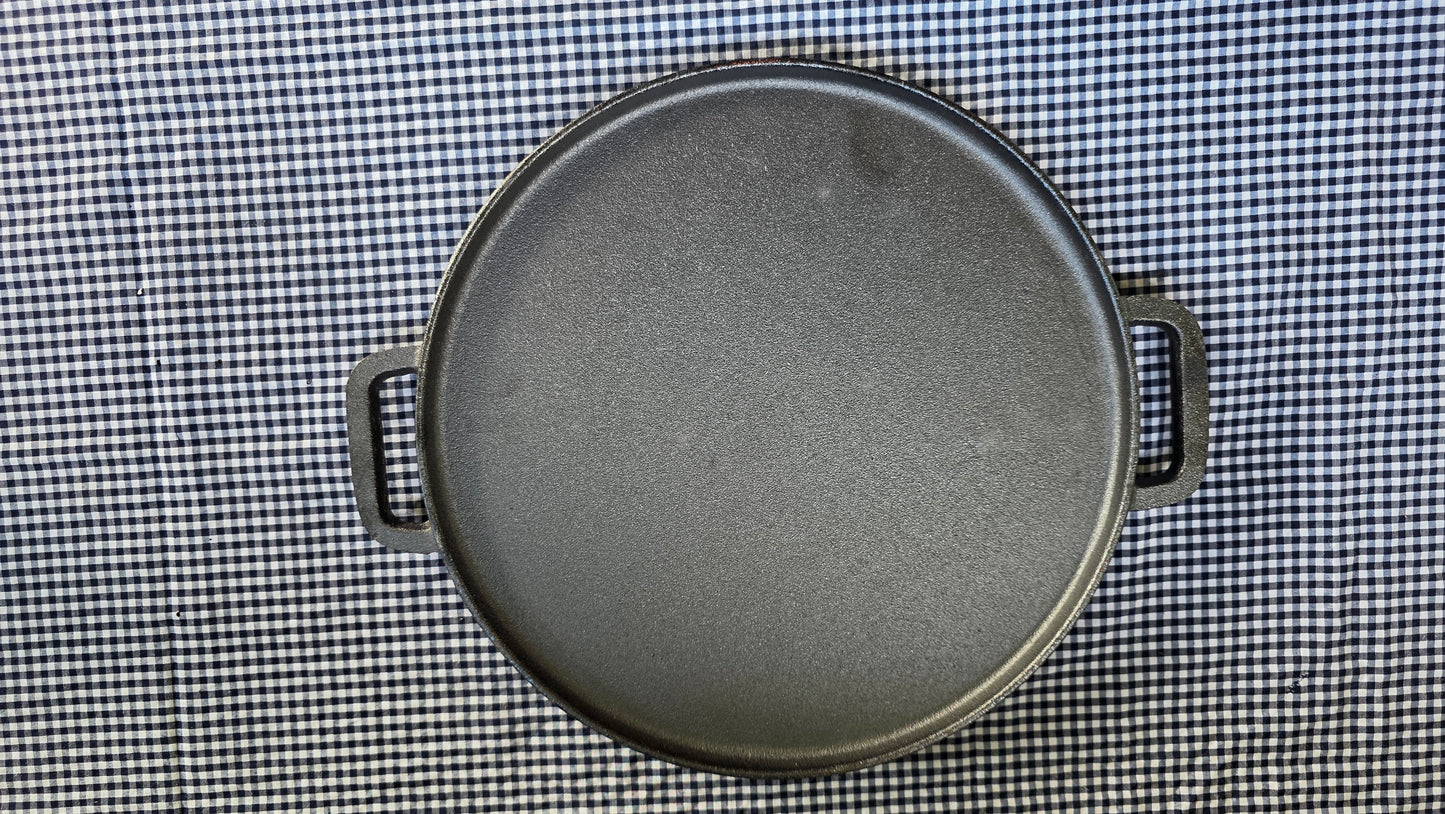 Plancha Redonda con Grilla 30cm