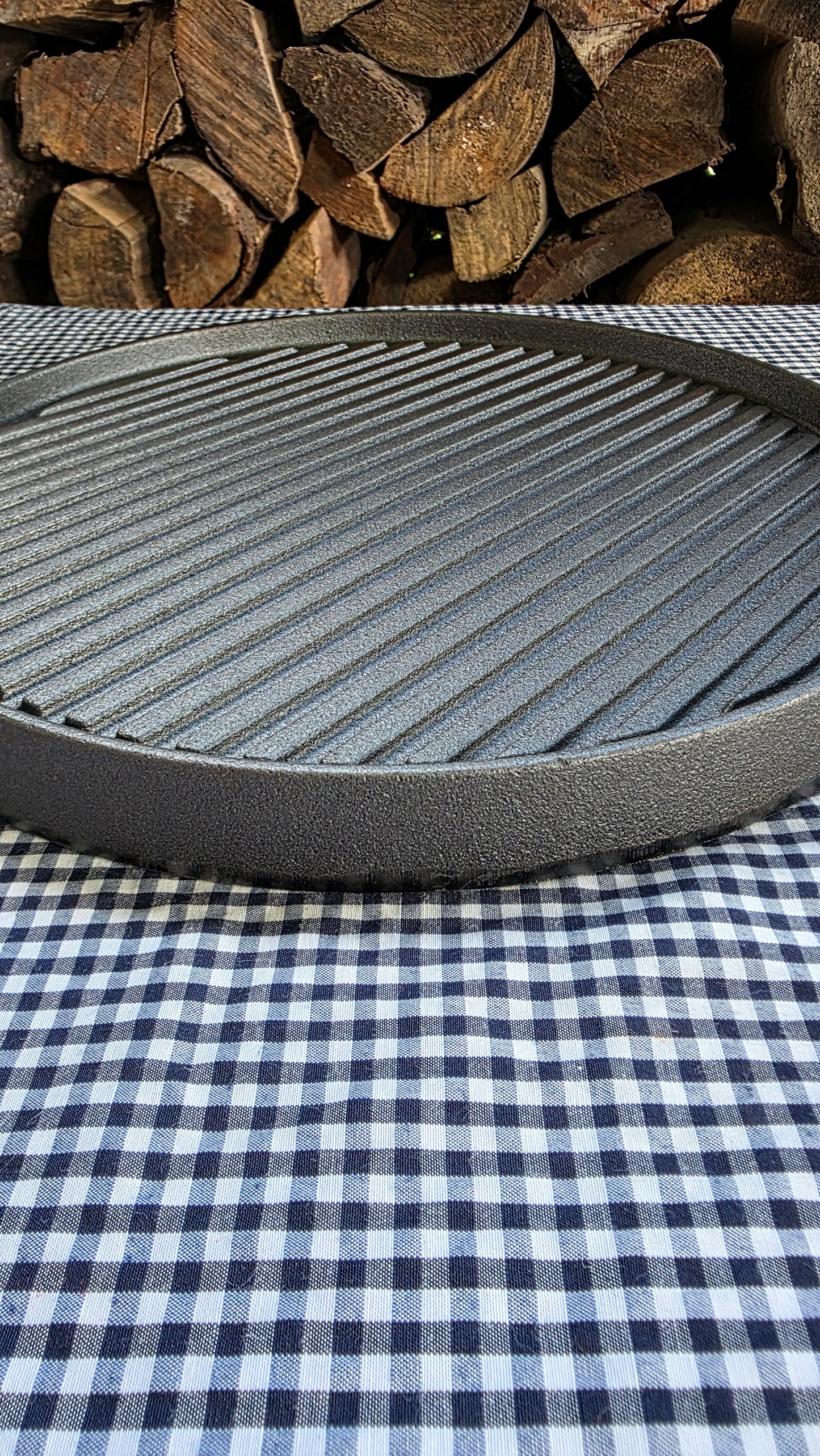 Plancha Redonda con Grilla 30cm