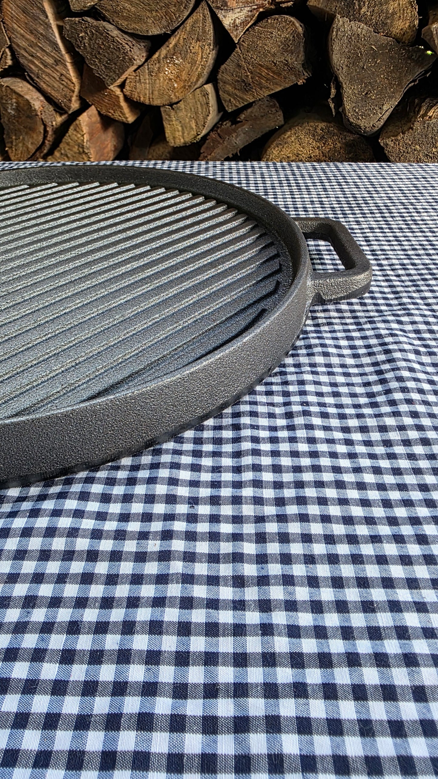 Plancha Redonda con Grilla 30cm