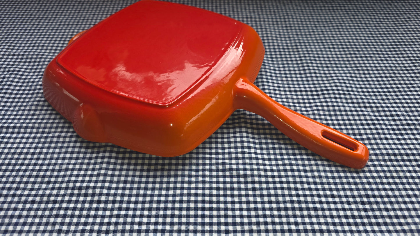 Sarten Cuadrado de Picos con mango (Rojo; Naranja, Blanco, Gris)