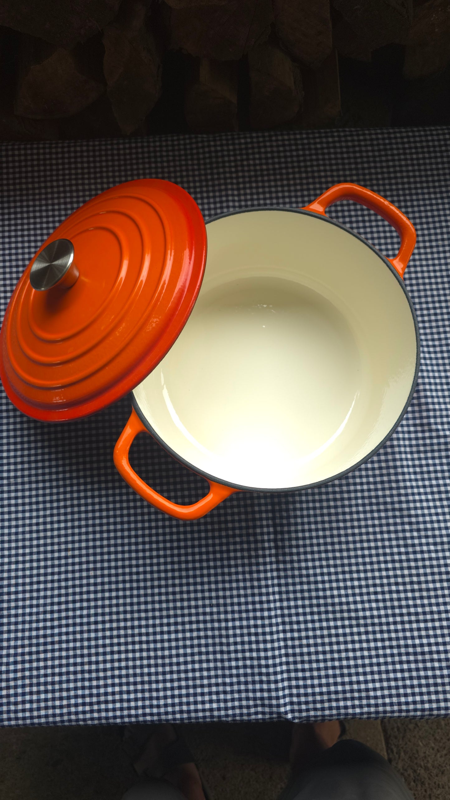 Cacerola Enlosada con Tapa | Varios Colores Disponibles (Naranja, Blanco, Gris, Rojo) 4.9L