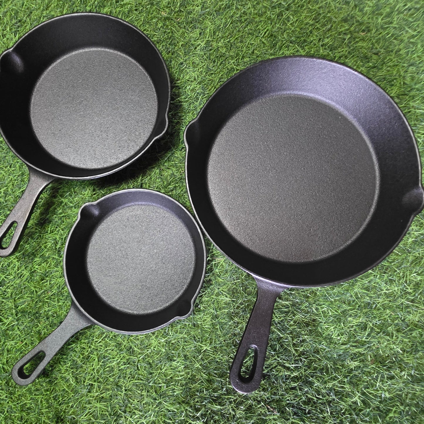 Set Sartenes Hierro Fundido (16, 20 y 25cm diámetro)