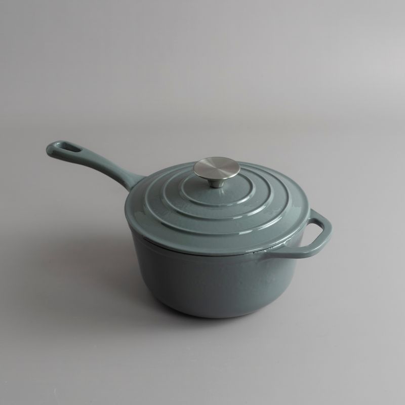 CACEROLA GRIS ESMALTADA CON MANGO 20CM