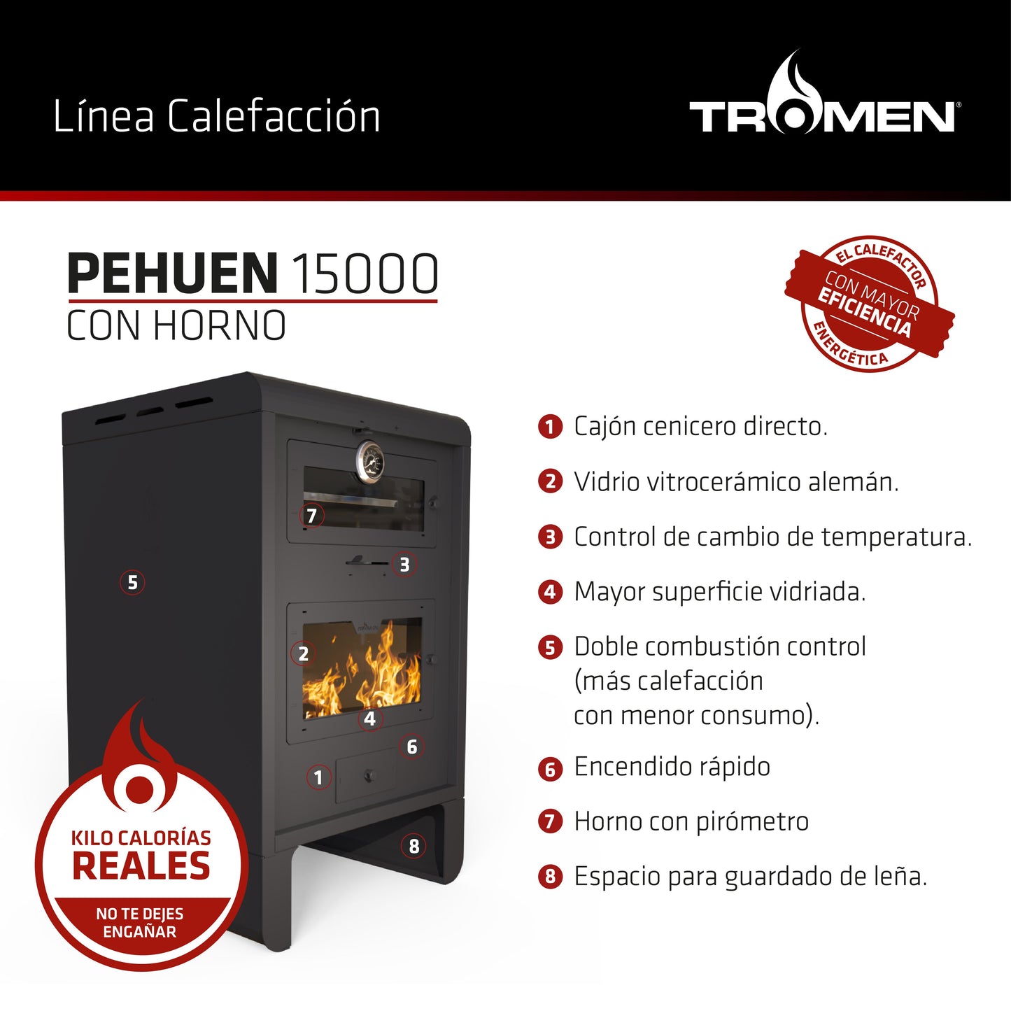 Calefactor P15 con Horno (120m2)