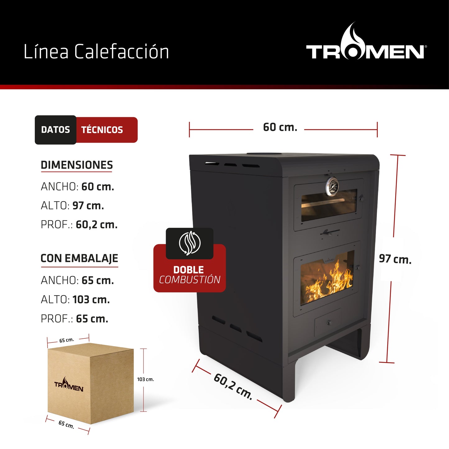 Calefactor P15 con Horno (120m2)