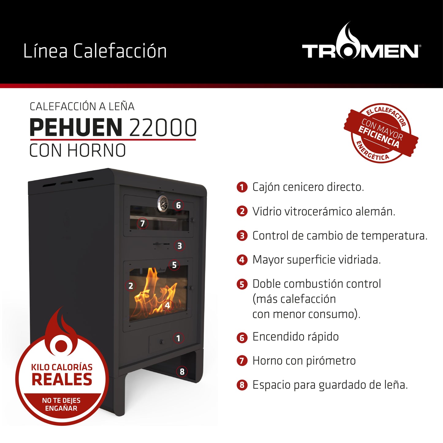 Calefactor P22 con Horno (170m2)