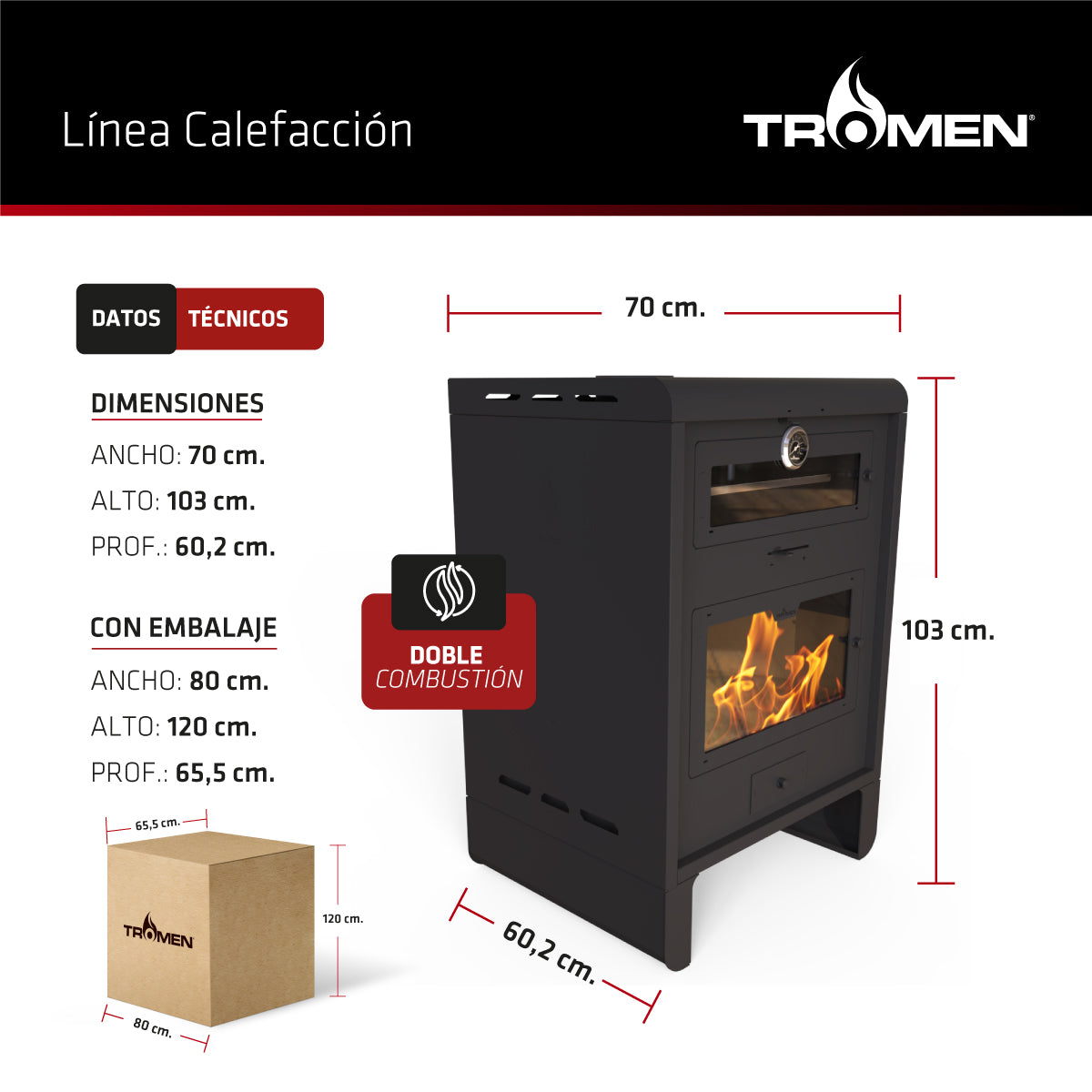 Calefactor P22 con Horno (170m2)