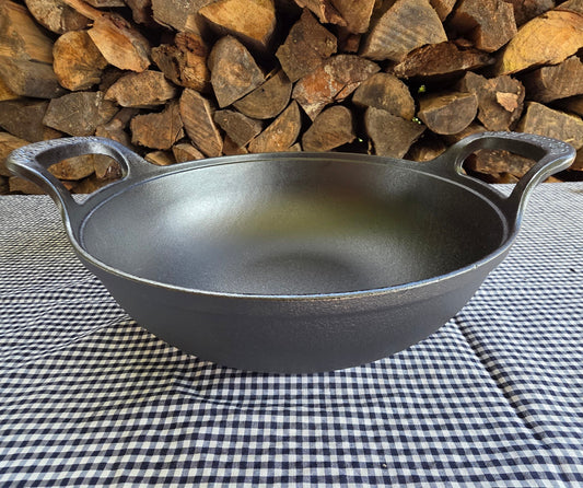 Cacerola de Hierro Fundido - Tipo Wok Profundo (30cm diametro)