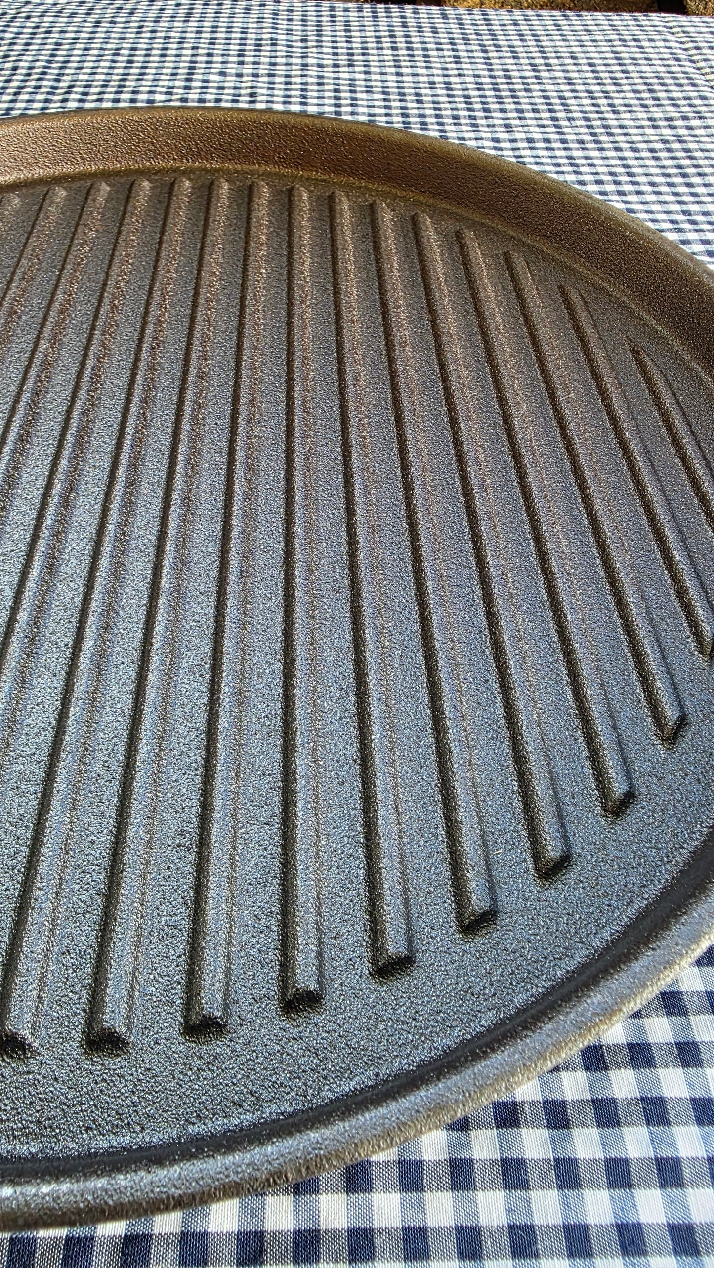 Sartén Grill de Hierro Fundido — Tipo Plancha con Grilla