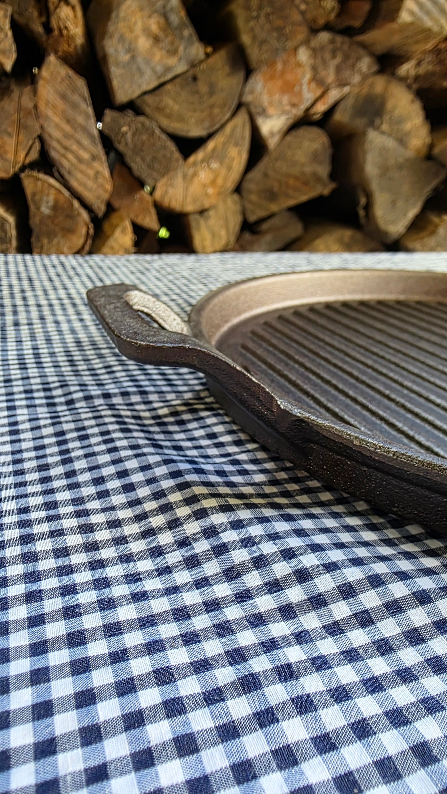 Sartén Grill de Hierro Fundido — Tipo Plancha con Grilla