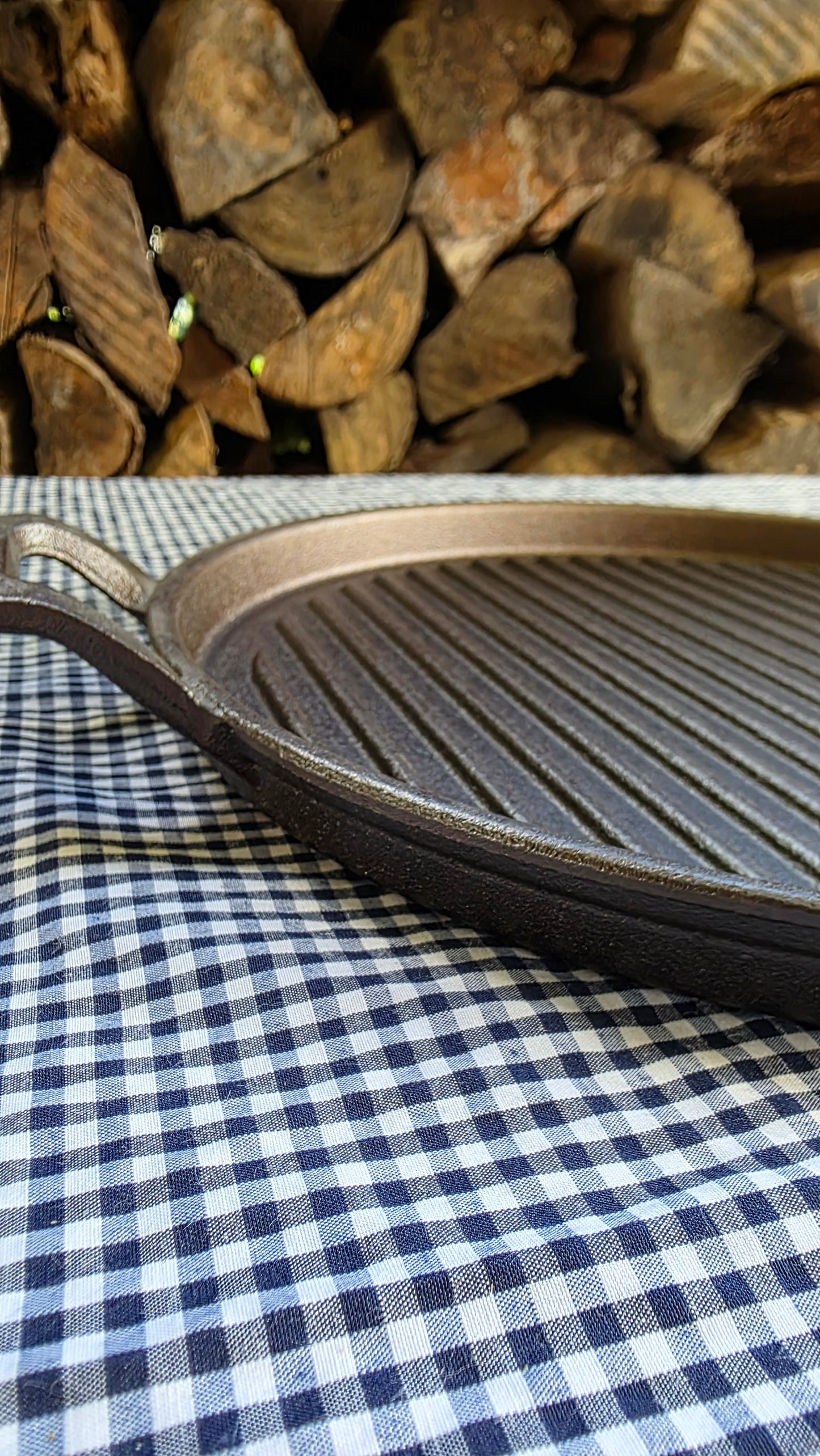 Sartén Grill de Hierro Fundido — Tipo Plancha con Grilla