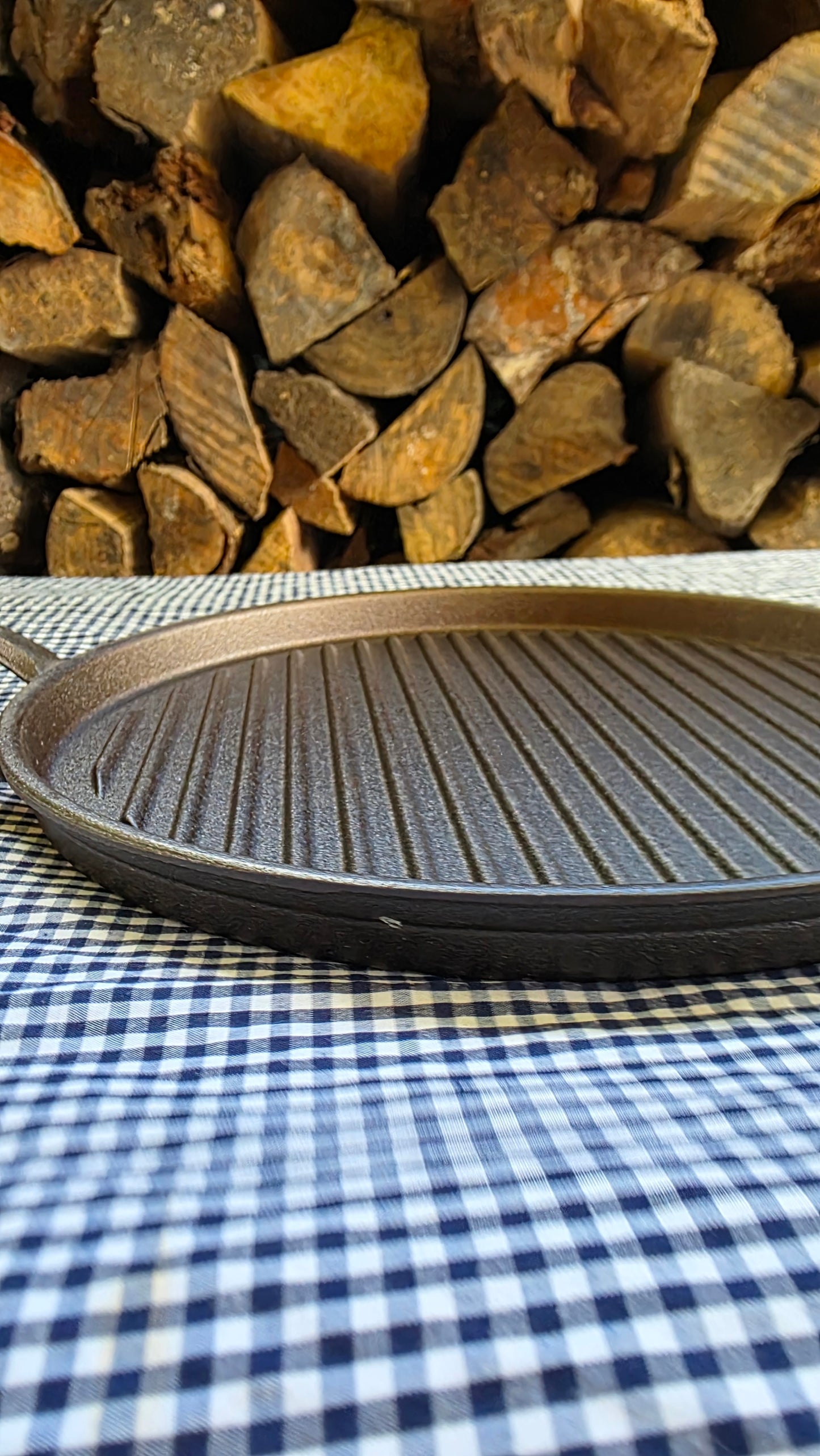 Sartén Grill de Hierro Fundido — Tipo Plancha con Grilla