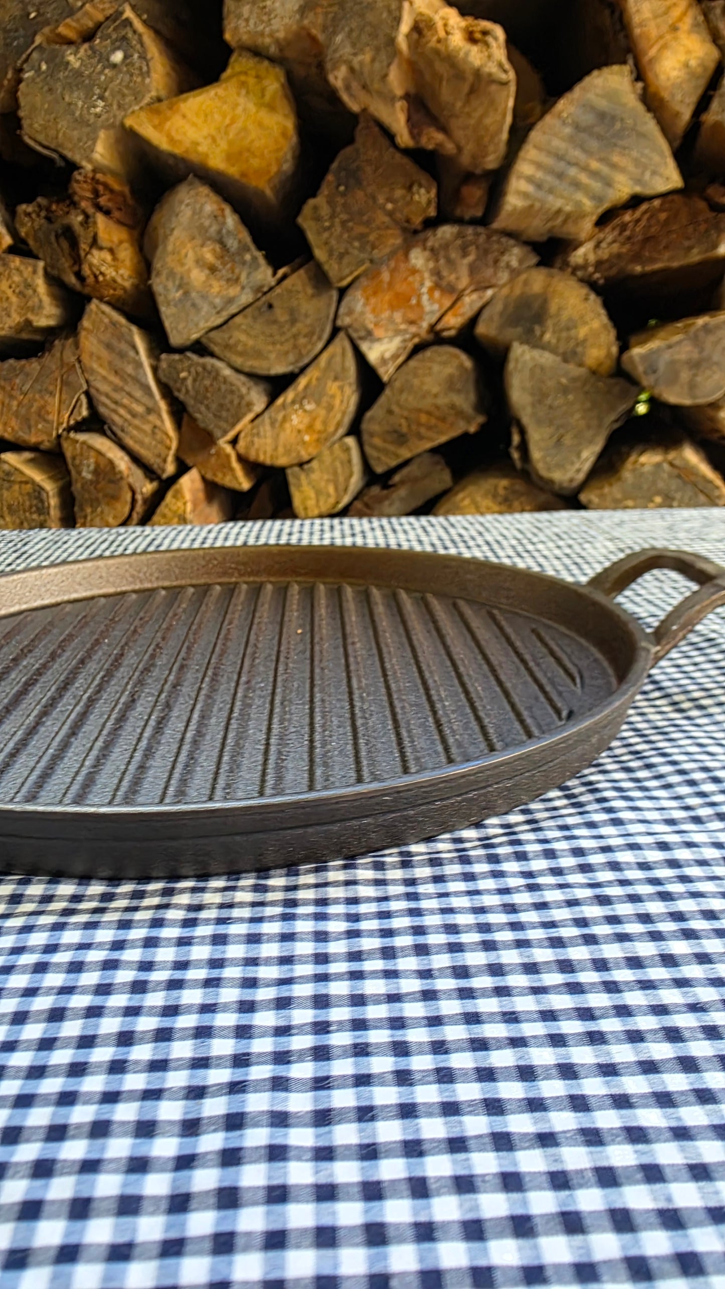 Sartén Grill de Hierro Fundido — Tipo Plancha con Grilla