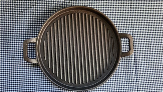 Sartén Grill de Hierro Fundido — Tipo Plancha con Grilla