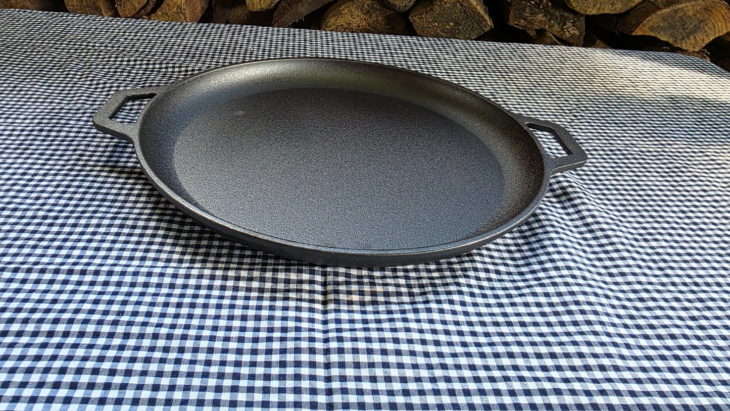 Plancha Redonda de Acero Fundido – 30 cm
