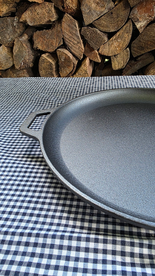 Plancha Redonda de Acero Fundido – 30 cm