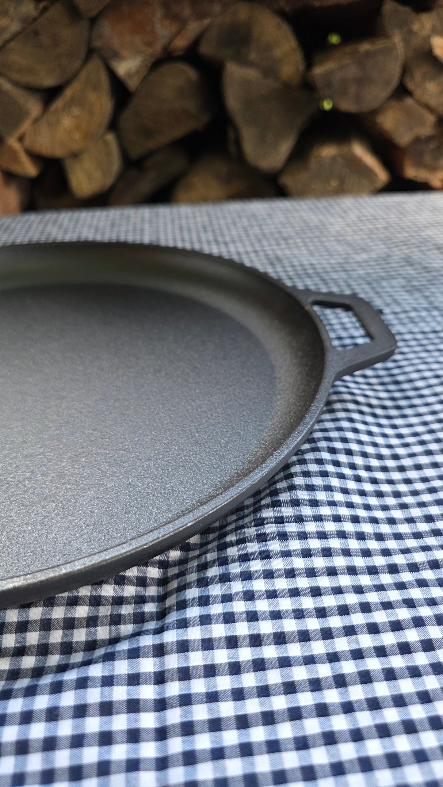 Plancha Redonda de Acero Fundido – 30 cm