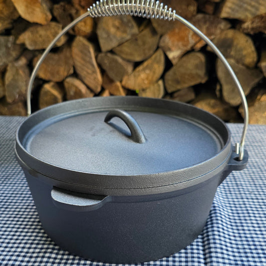 Cacerola de Hierro Fundido con Asa de Acero Inoxidable