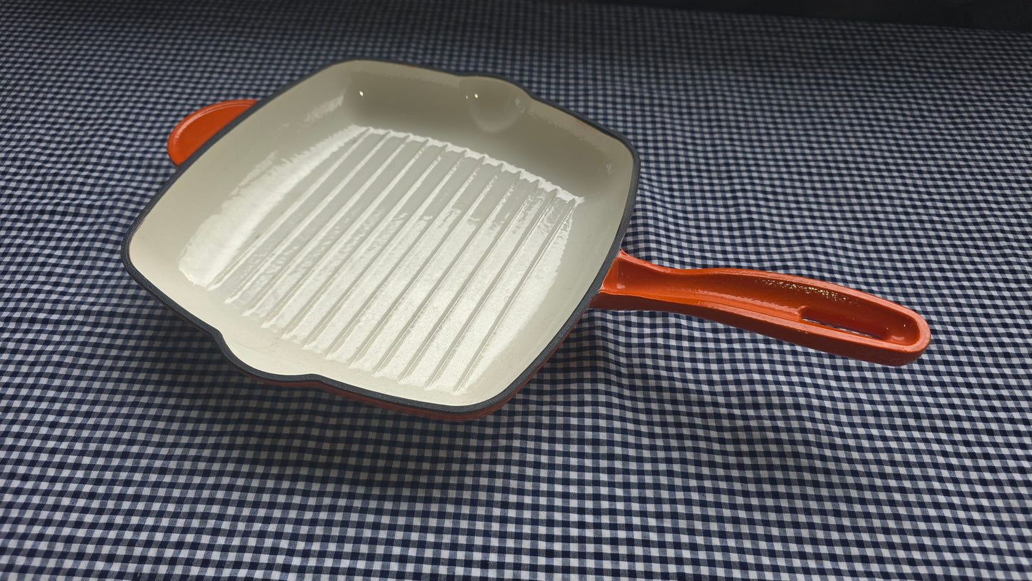 Sarten Cuadrado de Picos con mango (Rojo; Naranja, Blanco, Gris)