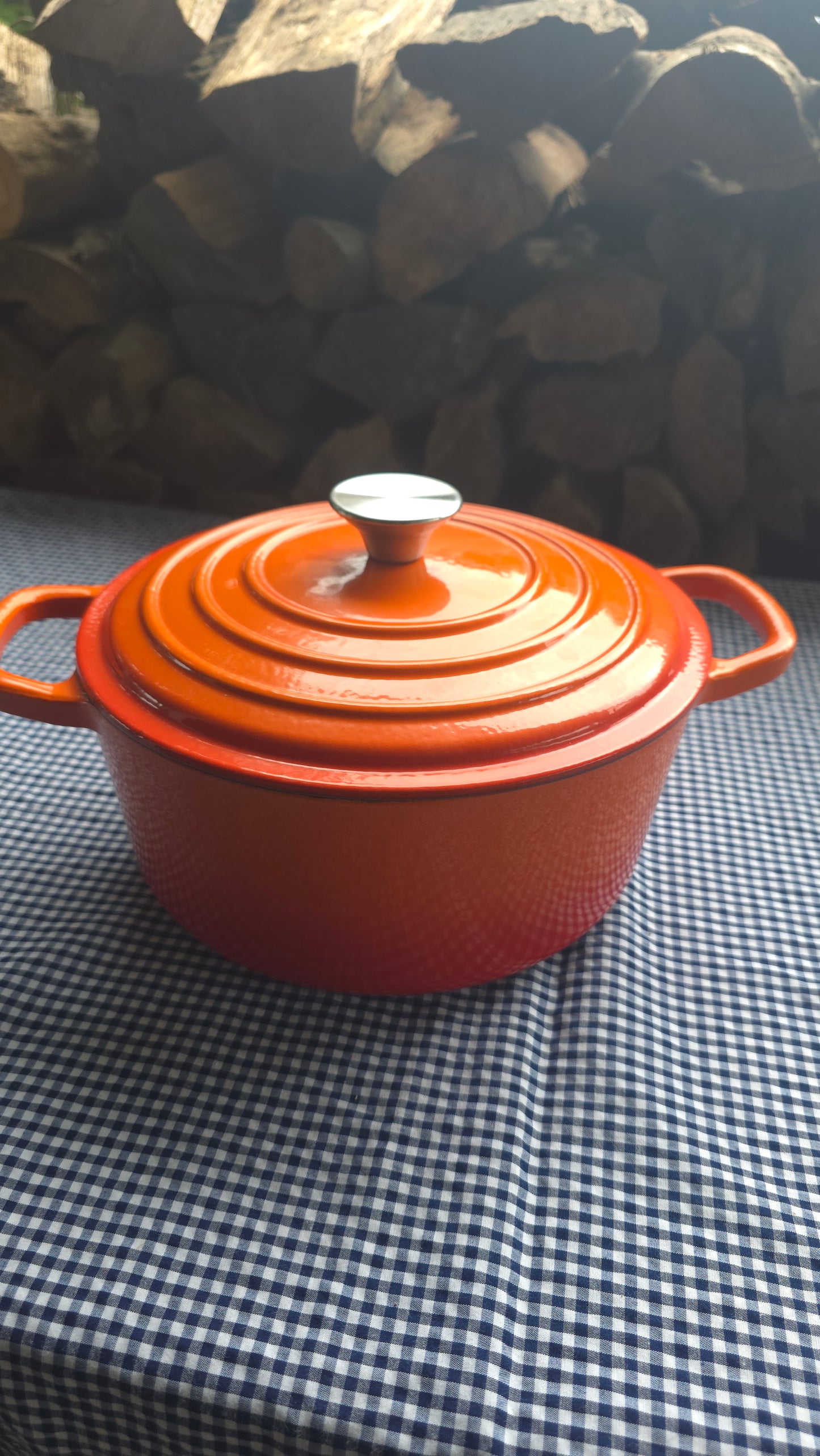 Cacerola Enlosada con Tapa | Varios Colores Disponibles (Naranja, Blanco, Gris, Rojo) 4.9L