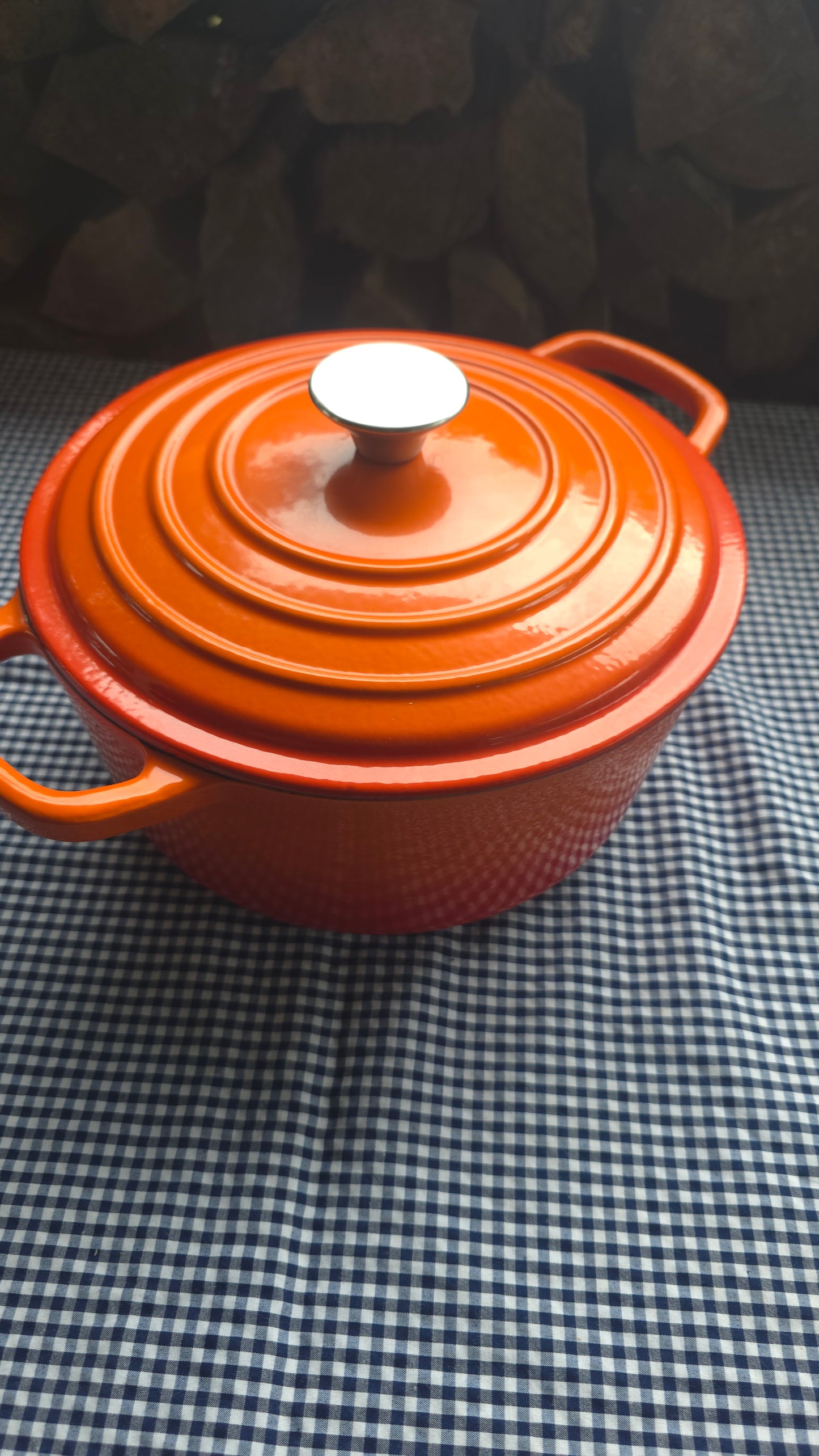 Cacerola Enlosada con Tapa | Varios Colores Disponibles (Naranja, Blanco, Gris, Rojo) 4.9L