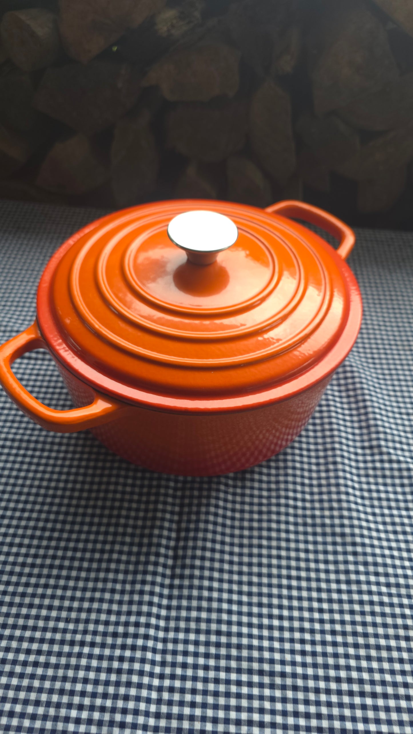 Cacerola Enlosada con Tapa | Varios Colores Disponibles (Naranja, Blanco, Gris, Rojo) 4.9L