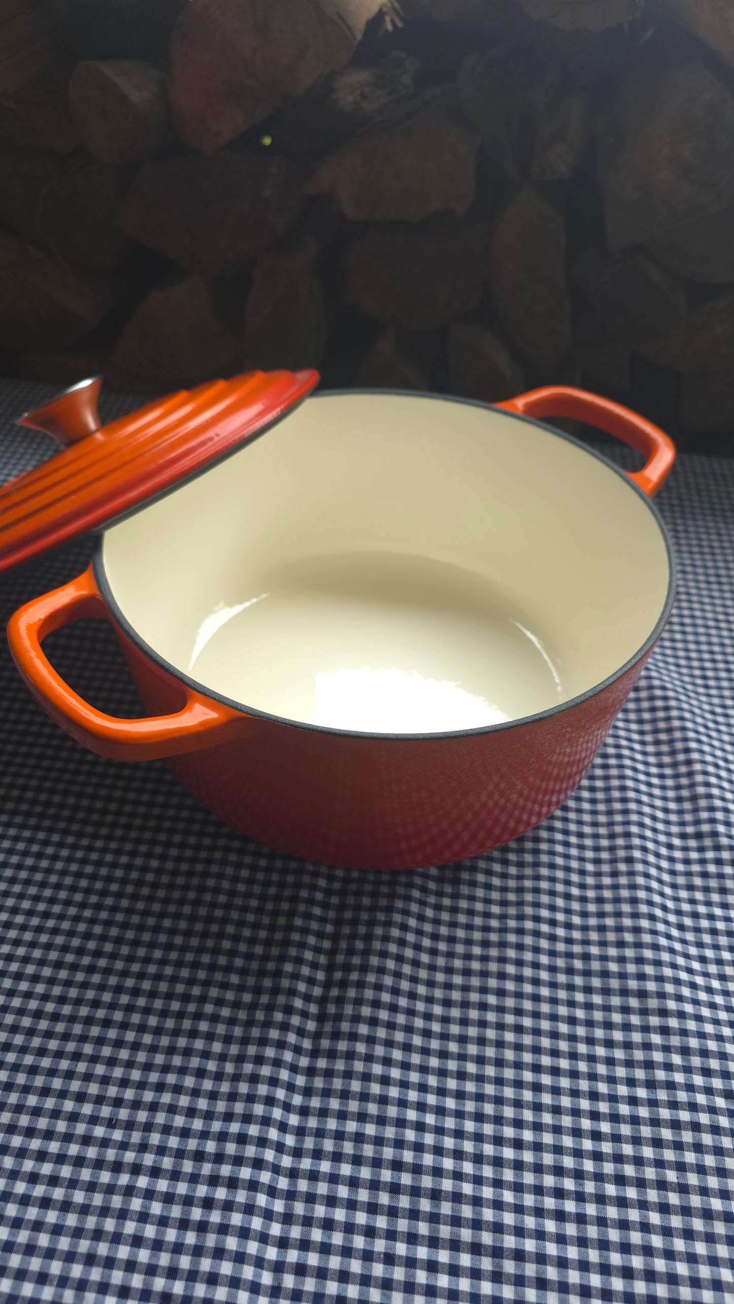 Cacerola Enlosada con Tapa | Varios Colores Disponibles (Naranja, Blanco, Gris, Rojo) 4.9L