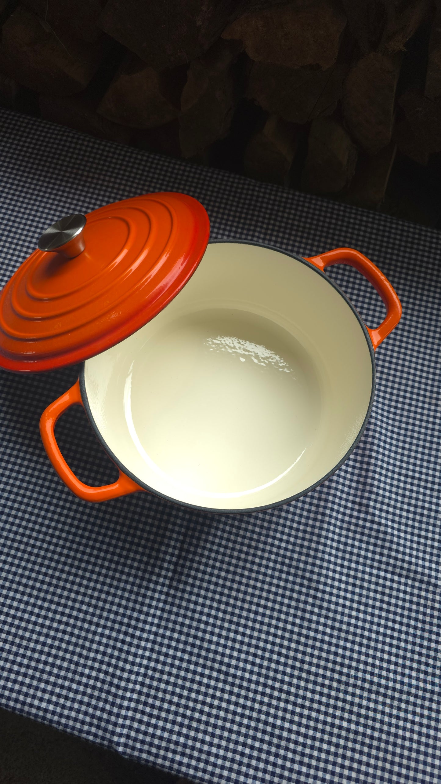 Cacerola Enlosada con Tapa | Varios Colores Disponibles (Naranja, Blanco, Gris, Rojo) 4.9L