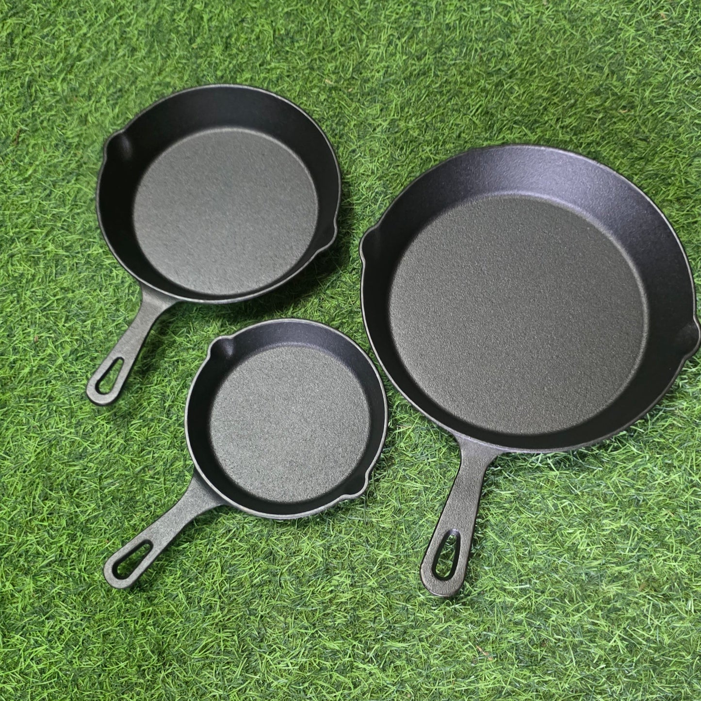 Set Sartenes Hierro Fundido (16, 20 y 25cm diámetro)