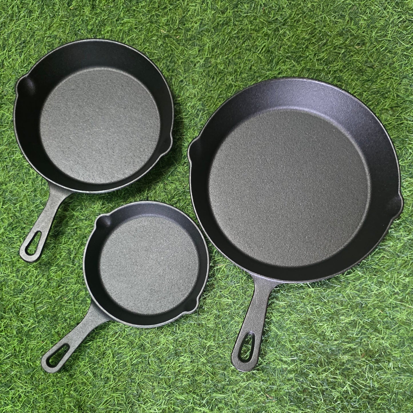 Set Sartenes Hierro Fundido (16, 20 y 25cm diámetro)