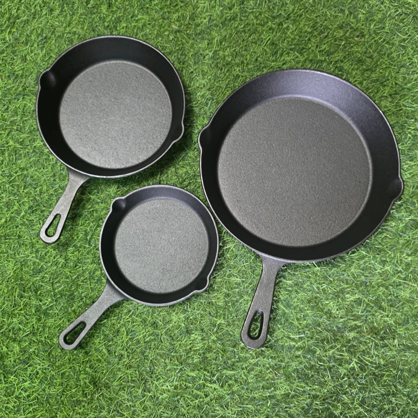 Set Sartenes Hierro Fundido (16, 20 y 25cm diámetro)