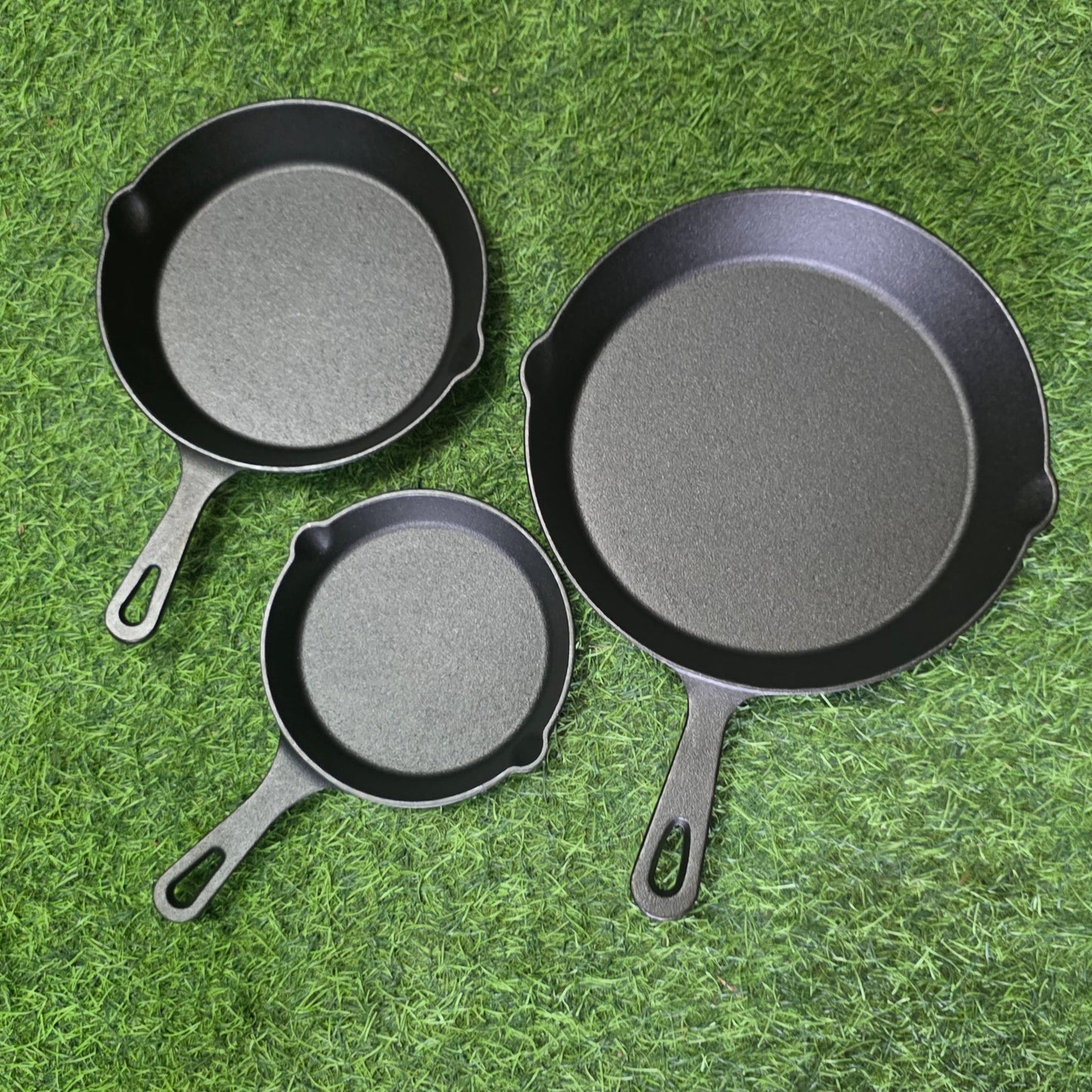 Set Sartenes Hierro Fundido (16, 20 y 25cm diámetro)