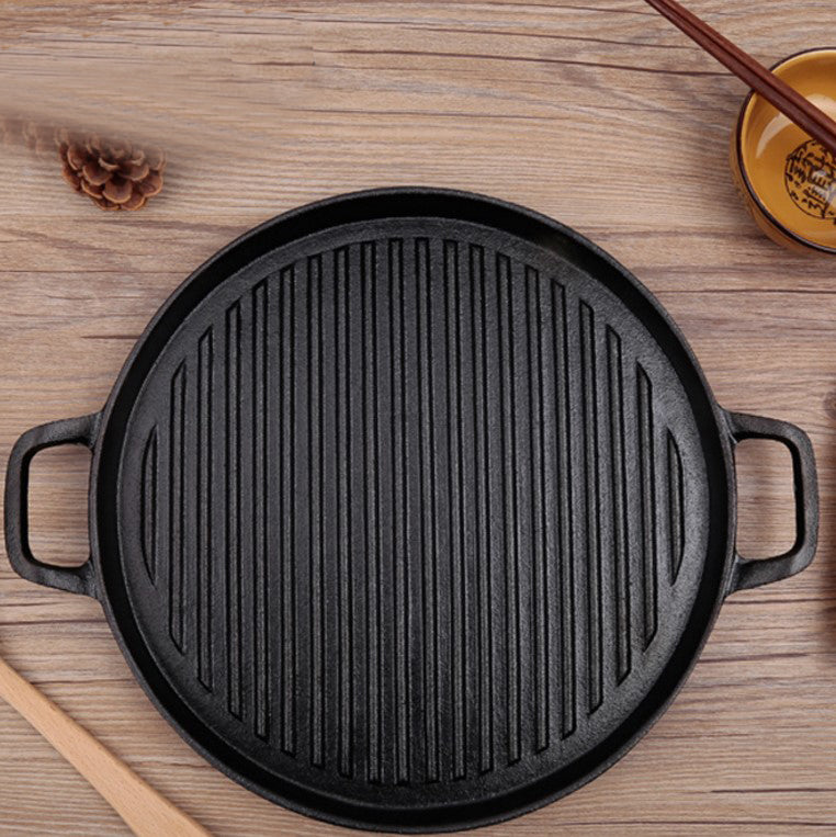 Plancha Redonda con Grilla 30cm (Reversible )