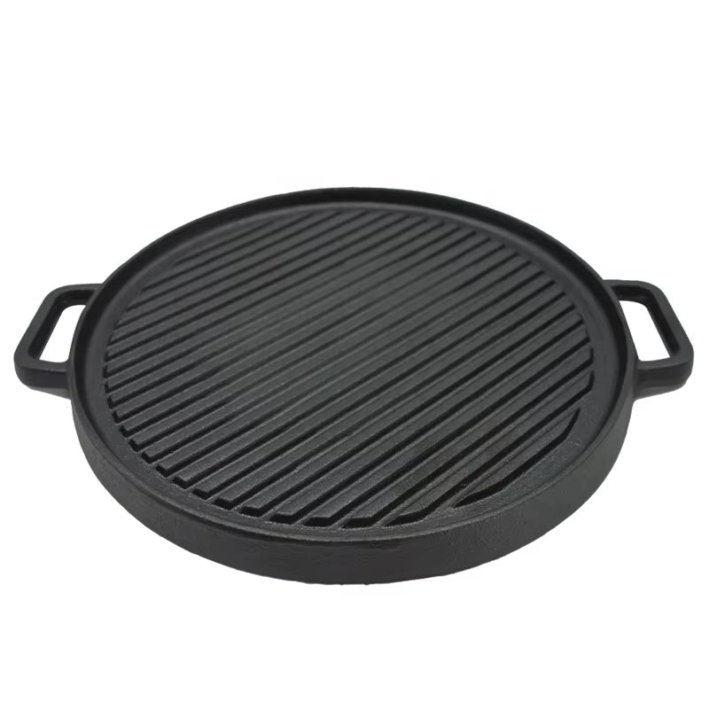 Plancha Redonda con Grilla 30cm (Reversible )
