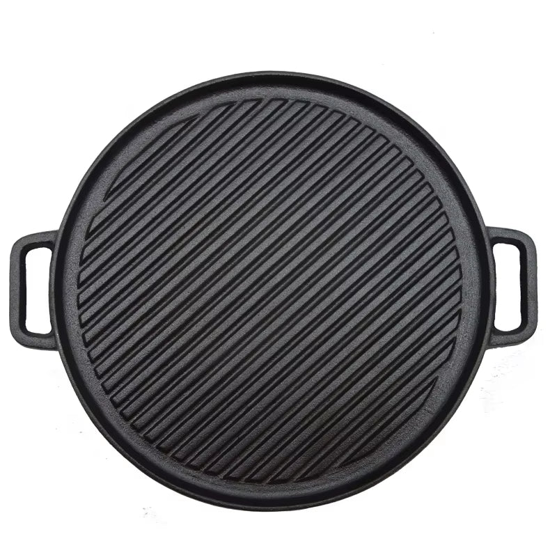 Plancha Redonda con Grilla 30cm (Reversible )
