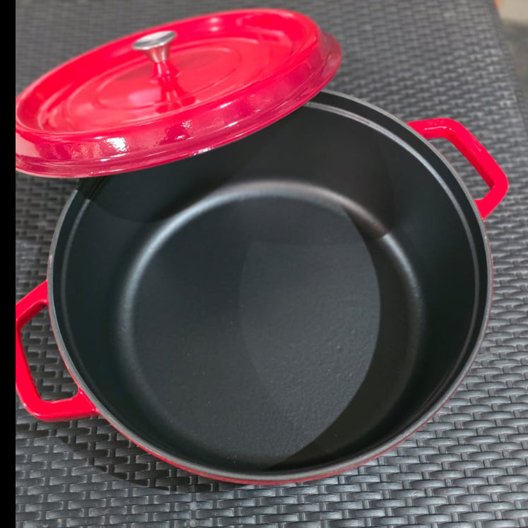 Cacerola Enlozado Roja Grande 40cm