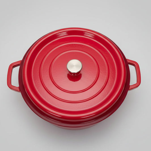 Cacerola Enlozado Roja Grande 40cm