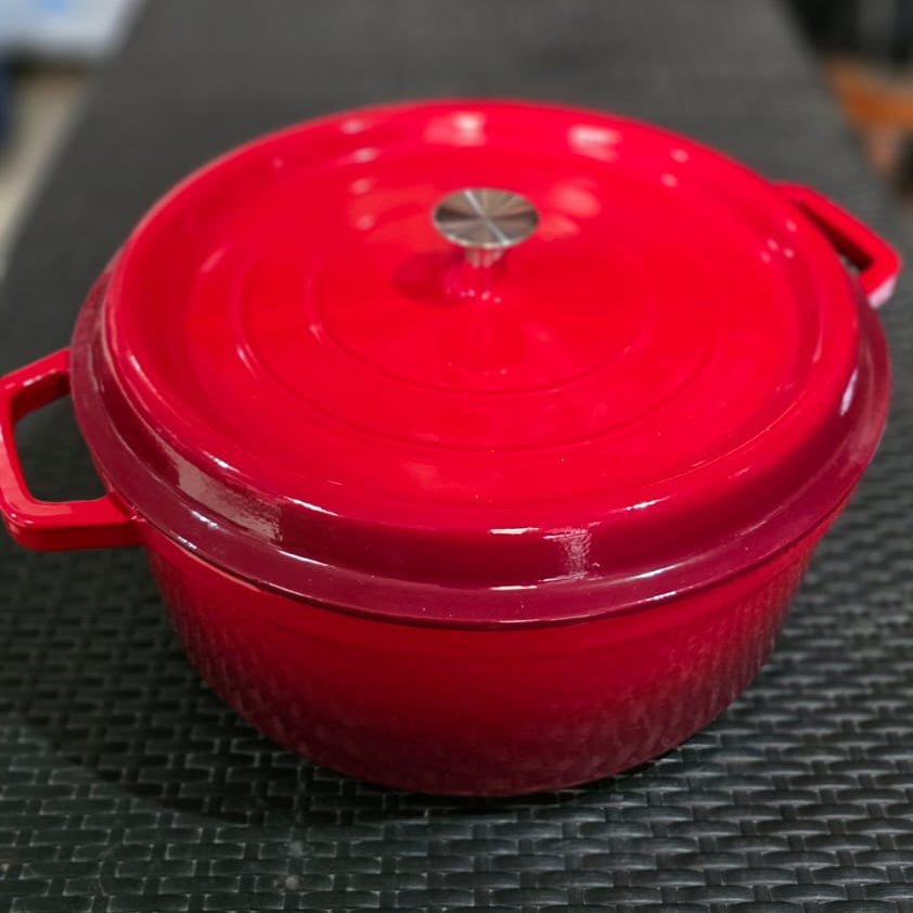 Cacerola Enlozado Roja Grande 40cm