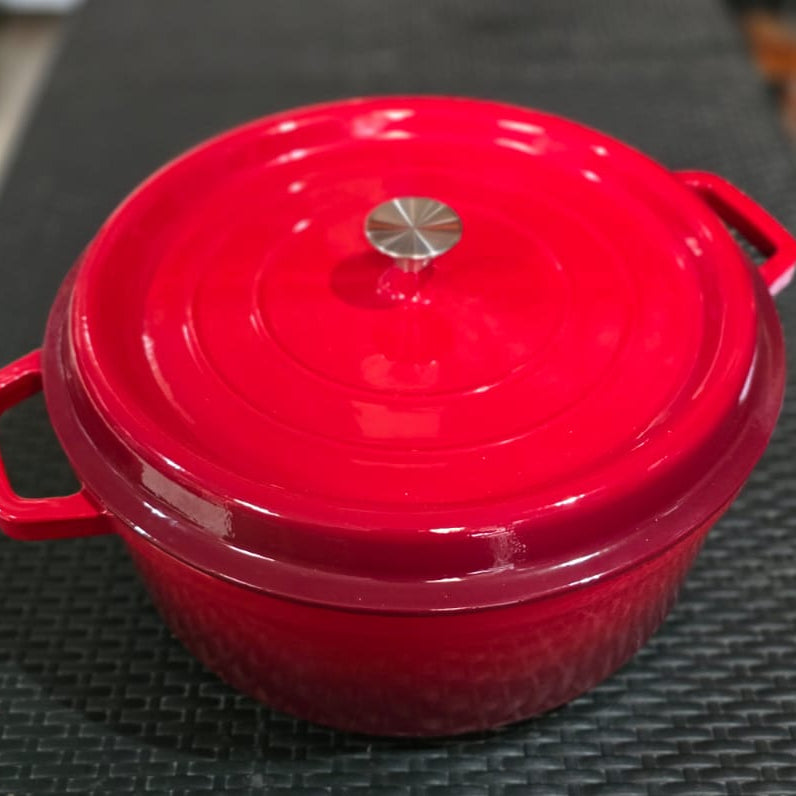 Cacerola Enlozado Roja Grande 40cm