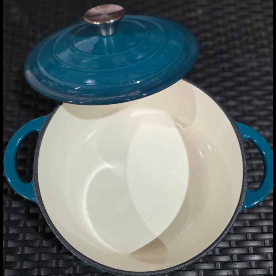 Cacerola de hierro enlozada con Tapa 22cm