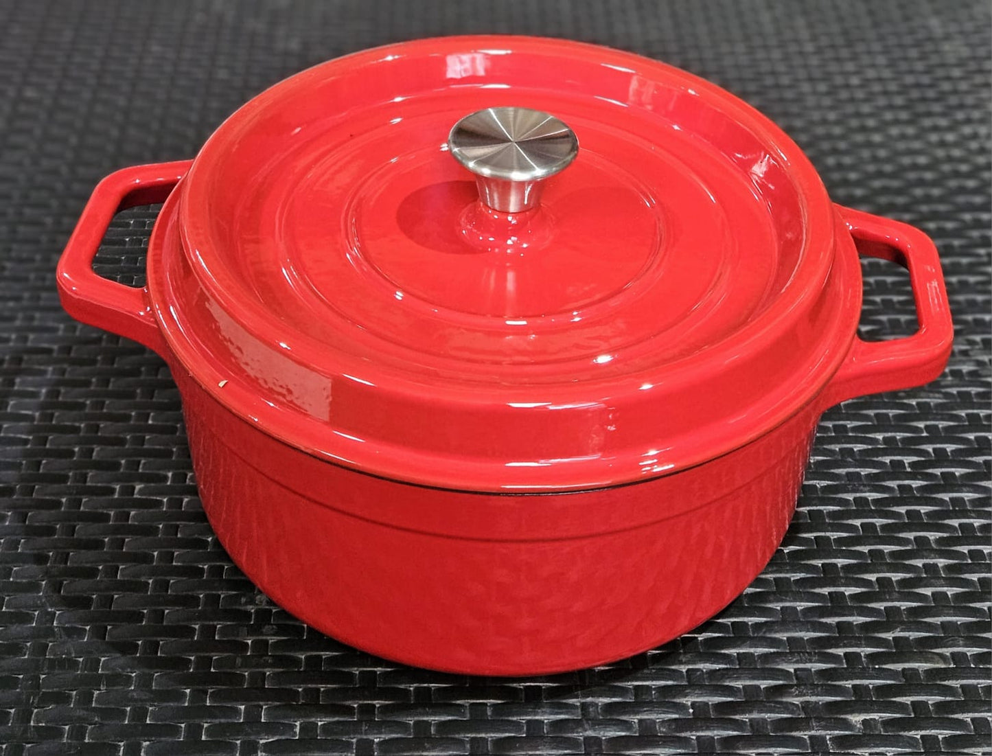 Cacerola de hierro enlozada con tapa 28 cm