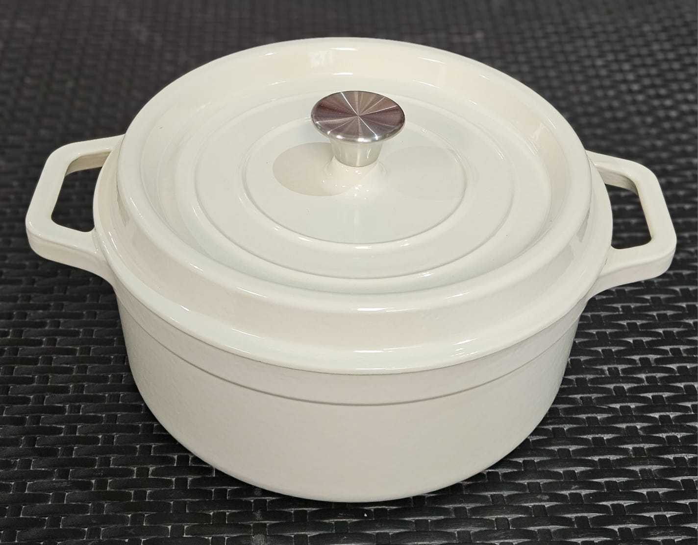 Cacerola de hierro enlozada con tapa 28 cm