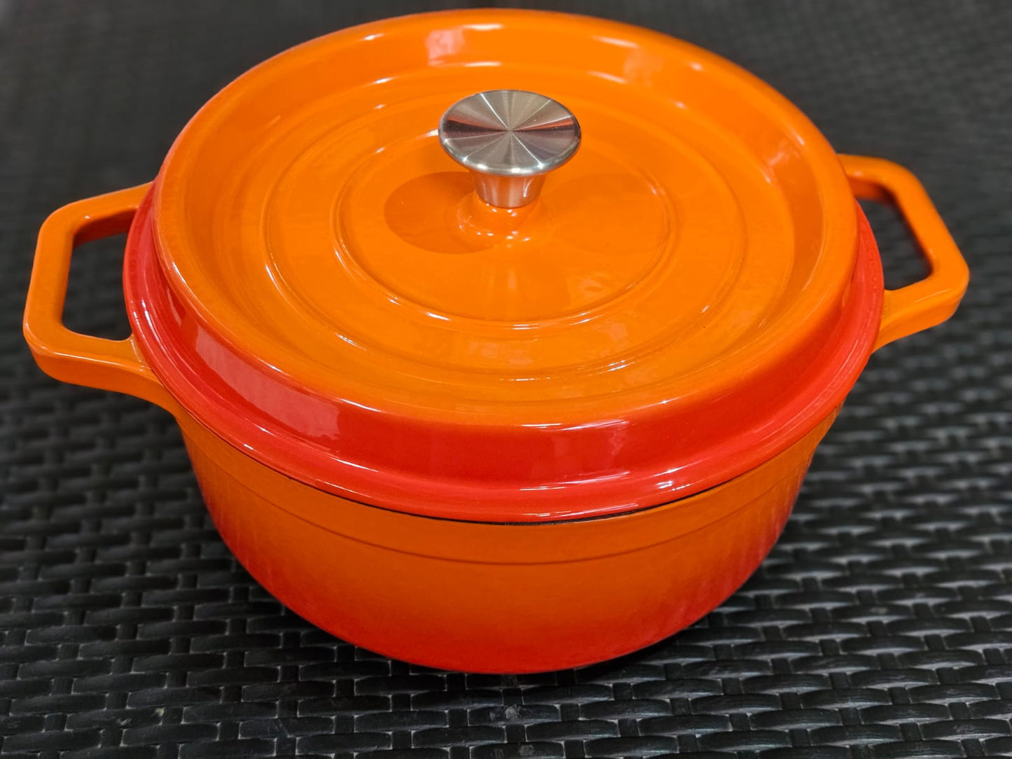 Cacerola de hierro enlozada con tapa 28 cm